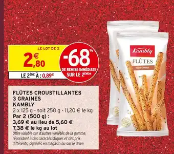 Intermarché Hyper Kambly flûtes croustillantes 3 graines offre