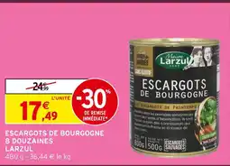 Intermarché Hyper Larzul escargots de bourgogne offre