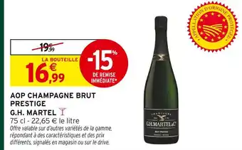 Intermarché Hyper G.h. martel aop champagne brut prestige offre