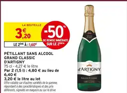 Intermarché Hyper D'artigny pétillant sans alcool grand classic offre