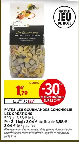 Intermarché Hyper Les gourmandes pâtes conchiglie 5 couleurs offre