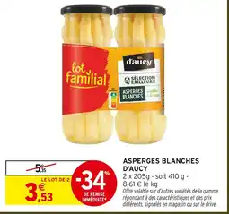 Intermarché Hyper D'aucy asperges blanches offre