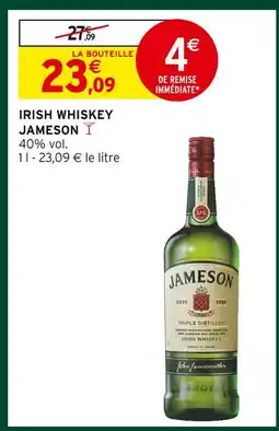 Intermarché Hyper Jameson irish whiskey offre