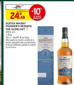 Intermarché Hyper The glenlivet scotch whisky founder's reserve offre