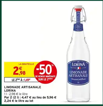 Intermarché Hyper Lorina limonade artisanale offre