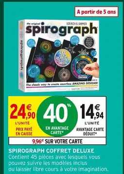 Intermarché Hyper Spirograph coffret deluxe offre