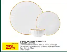 Intermarché Hyper Service vaisselle de 18 pièces offre