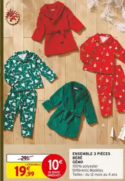 Intermarché Hyper Gémo ensemble 3 pièces bébé offre