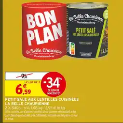 Intermarché Hyper La belle chaurienne petit salé aux lentilles cuisinées offre