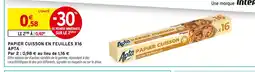 Intermarché Hyper Apta papier cuisson en feuilles x16 offre