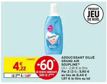Intermarché Hyper Soupline adoucissant dilué grand air offre