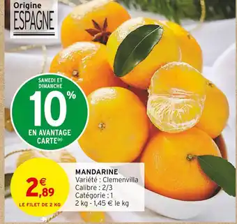 Intermarché Express Mandarine offre