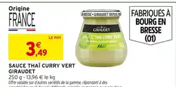 Intermarché Express Giraudet sauce thaï curry vert offre