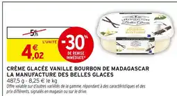 Intermarché Express La manufacture des belles glaces crème glacée vanille bourbon de madagascar offre