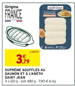 Intermarché Express Saint jean suprême soufflés au saumon et à l'aneth offre