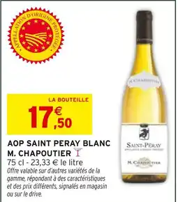 Intermarché Express M. chapoutier aop saint peray blanc offre