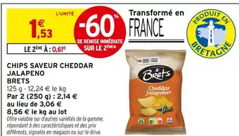Intermarché Express Brets chips saveur cheddar jalapeno offre