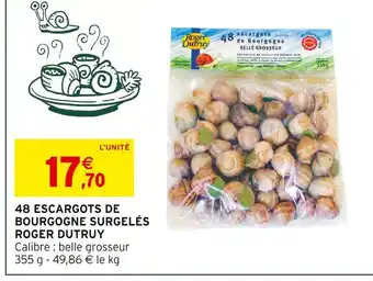 Intermarché Express Roger dutruy 48 escargots de bourgogne surgelés offre