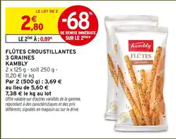 Intermarché Express Kambly flûtes croustillantes 3 graines offre