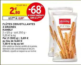 Intermarché Express Kambly flûtes croustillantes 3 graines offre