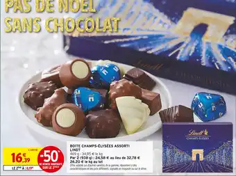Intermarché Express Lindt boîte champs-élysées assorti offre