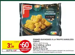 Intermarché Express Findus pommes duchesse à la truffe surgelées offre