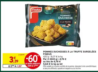 Intermarché Express Findus pommes duchesse à la truffe surgelées offre