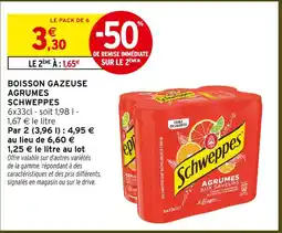 Intermarché Express Schweppes boisson gazeuse agrumes offre