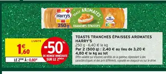 Intermarché Express Harry's toast aromates tranches épaisses offre