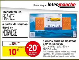 Intermarché Express Capitaine cook saumon fumé de norvège offre