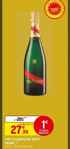 Intermarché Express Mumm aop champagne brut offre