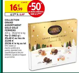 Intermarché Express Ferrero collection grand assortment gold gold offre