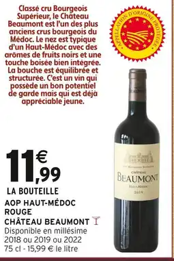 Intermarché Express Château beaumont aop haut-médoc rouge offre