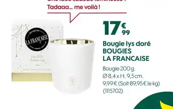 Truffaut La francaise bougie lys doré offre