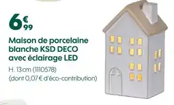 Truffaut Ksd deco maison de porcelaine blanche avec éclairage led offre
