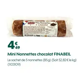 Truffaut Finabeil mini nonnettes chocolat offre