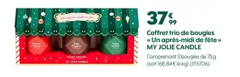 Truffaut My jolie candle coffret trio de bougies un après-midi de fête offre