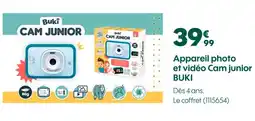 Truffaut Buki appareil photo et vidéo cam junior offre