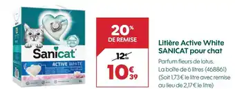 Truffaut Sanicat active white pour chat offre