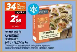 Netto Bistro emile les mini roulés x20 surgelés offre