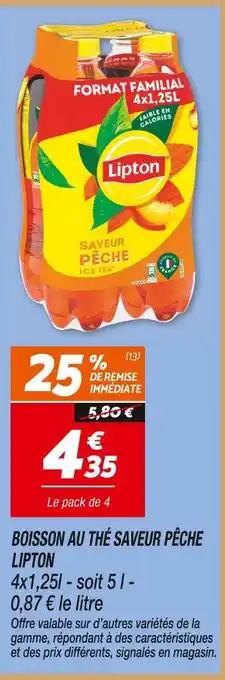 Netto Lipton boisson au thé saveur pêche offre