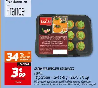 Netto Escal croustillants aux escargots offre