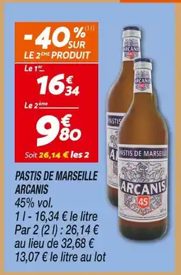Netto Arcanis pastis de marseille offre
