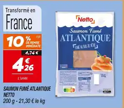 Netto Netto saumon fumé atlantique offre