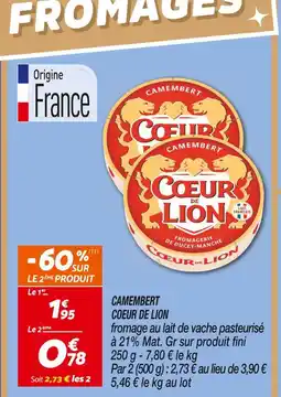 Netto Coeur de lion camembert offre
