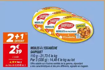 Netto Saupiquet moules à l'escabèche offre