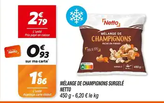 Netto Netto mélange de champignons surgelé offre