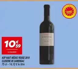 Netto Closerie de camensac aop haut médoc rouge 2019 offre