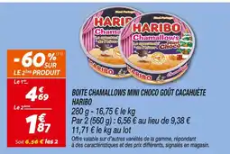 Netto Haribo boite chamallows mini choco goût cacahuète offre