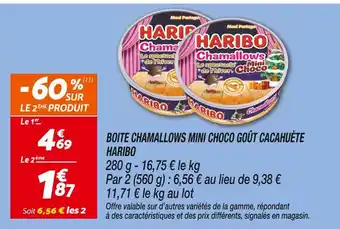 Netto Haribo boite chamallows mini choco goût cacahuète offre